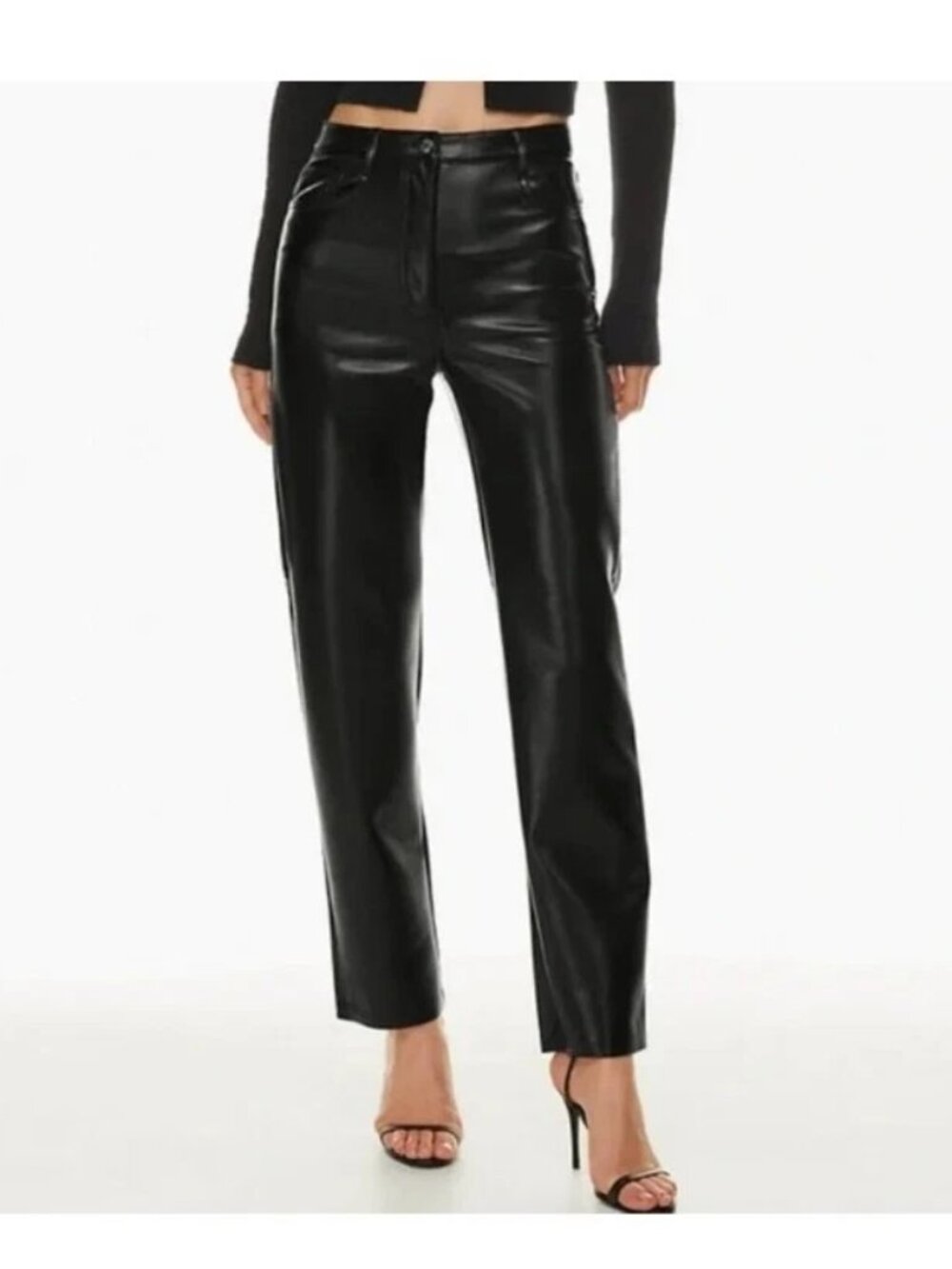 Wilfred (Aritzia) The Melina™ Pant — Vegan Leather · Black · 0